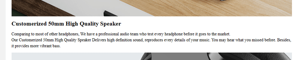 "This product description fragment was taken from a random AliExpress Product."