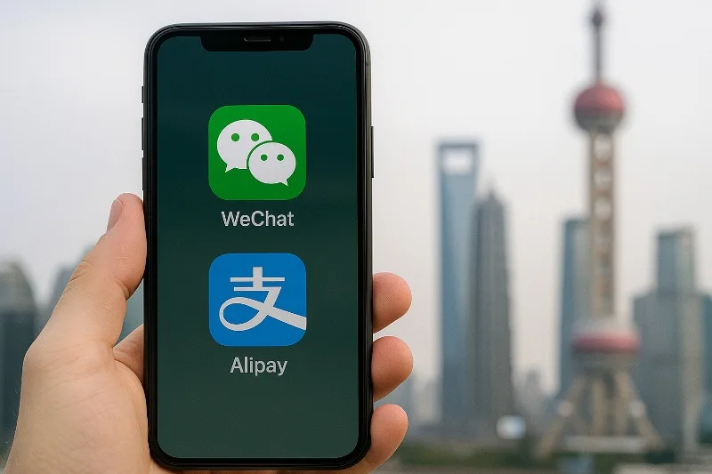 Приложения WeChat, Alipay и Didi для деловой поездки в Китай