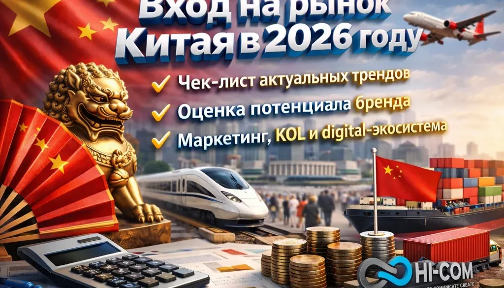 Вход на рынок Китая в 2026 году: стратегия бренда, e-commerce, KOL и digital-экосистема