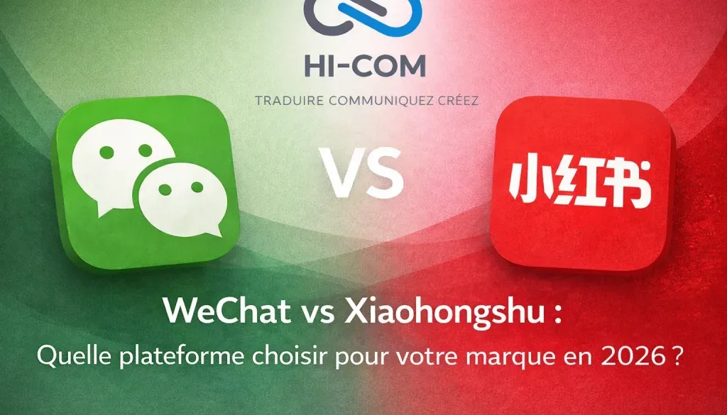 Wechat et Xianhongshu