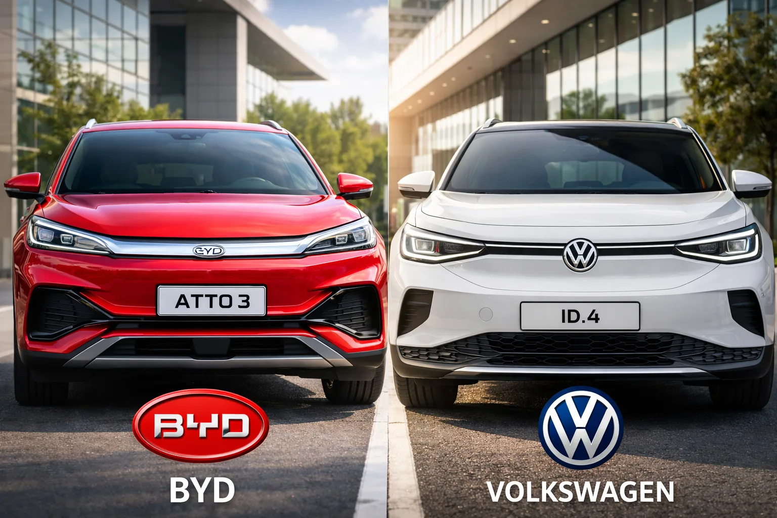 Comparaison BYD vs Volkswagen
