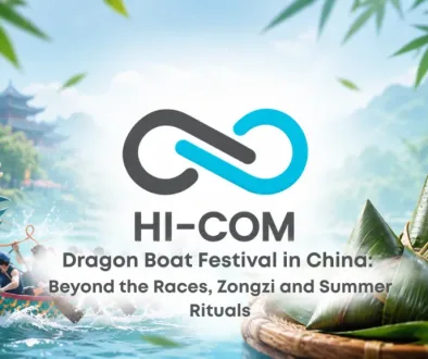 Dragon Boat Festival in China with teams racing on a river during Duanwu Festival
