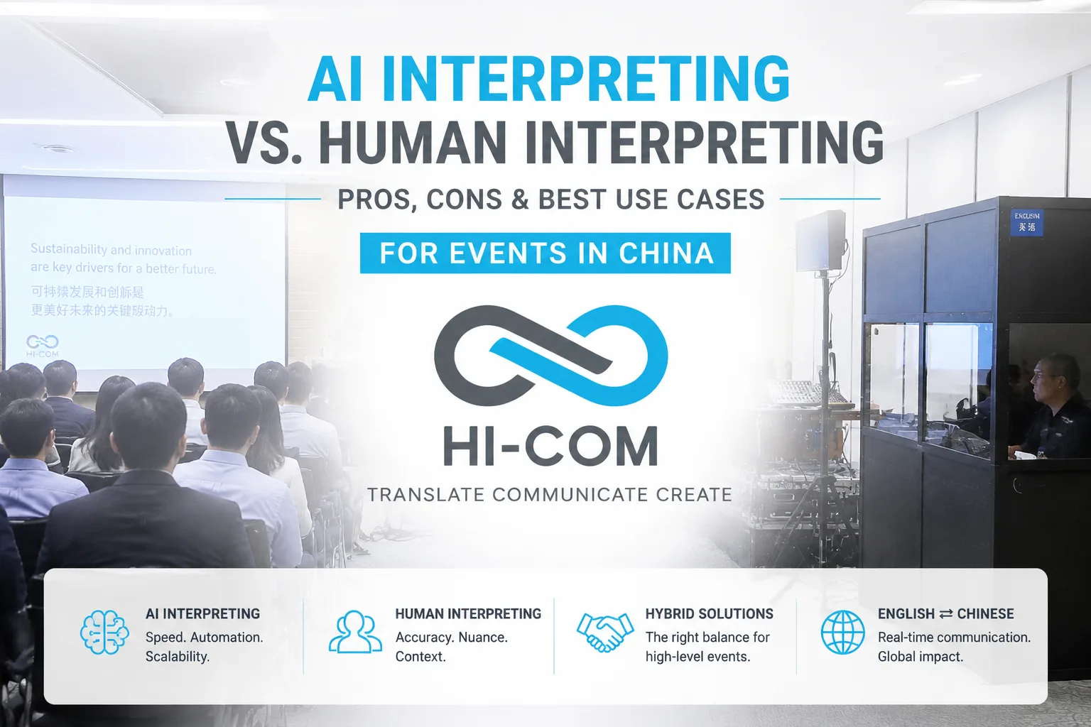 AI interpreting and simultaneous interpreting in China with HI-COM Asia, showing live captioning-cover picture