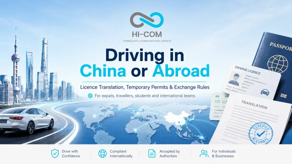 Driving licence translation guide for using a foreign licence in China or a Chinese driving licence abroad