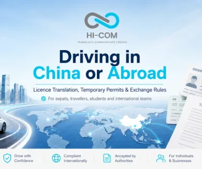 Driving licence translation guide for using a foreign licence in China or a Chinese driving licence abroad