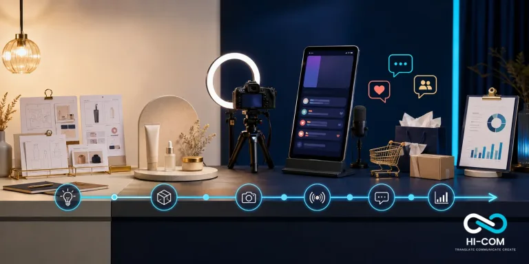 China livestream commerce production workflow by HI-COM
