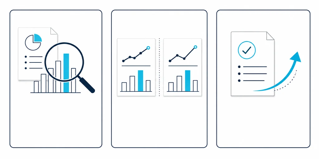HI-COM's three-step China market research process covering analysis, benchmarking and recommendations