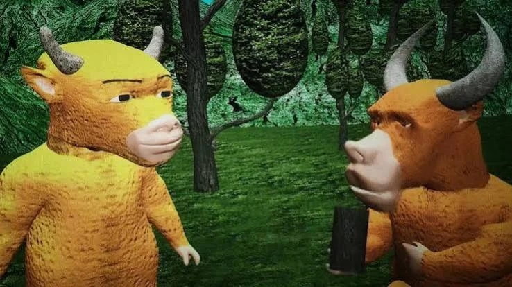 Niu Lai yellow bull character from the viral 2026 Chinese animated movie and side character
