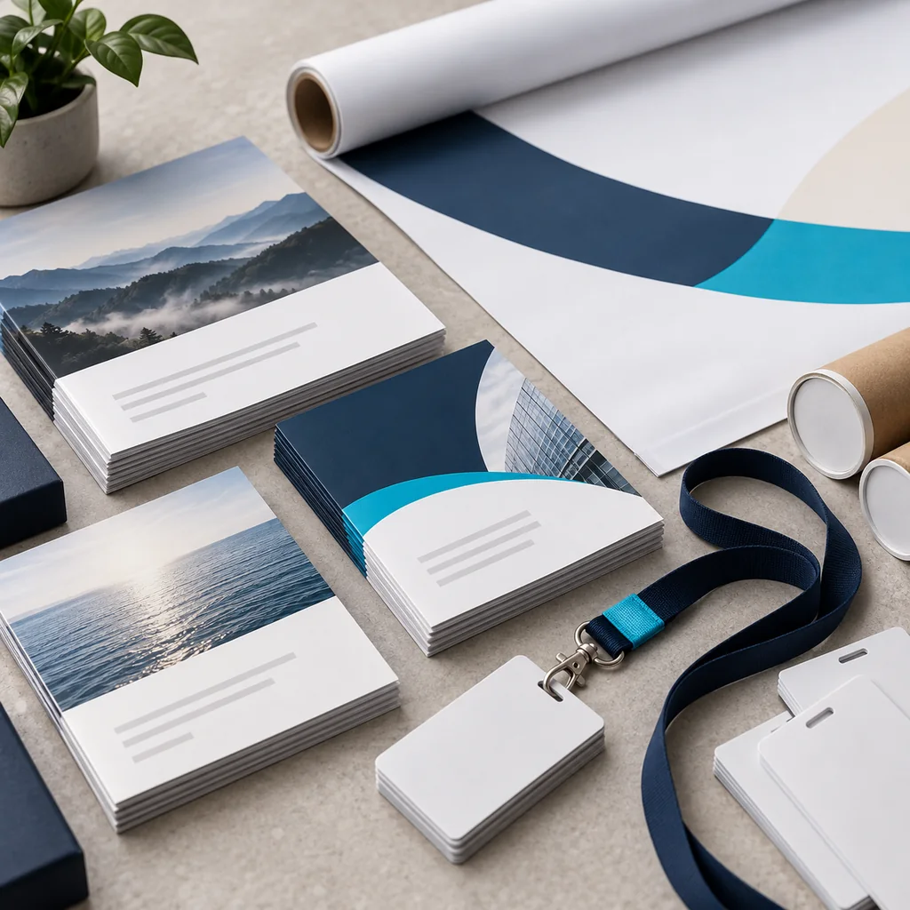Exhibition and event print materials produced by HI-COM for a China trade show booth