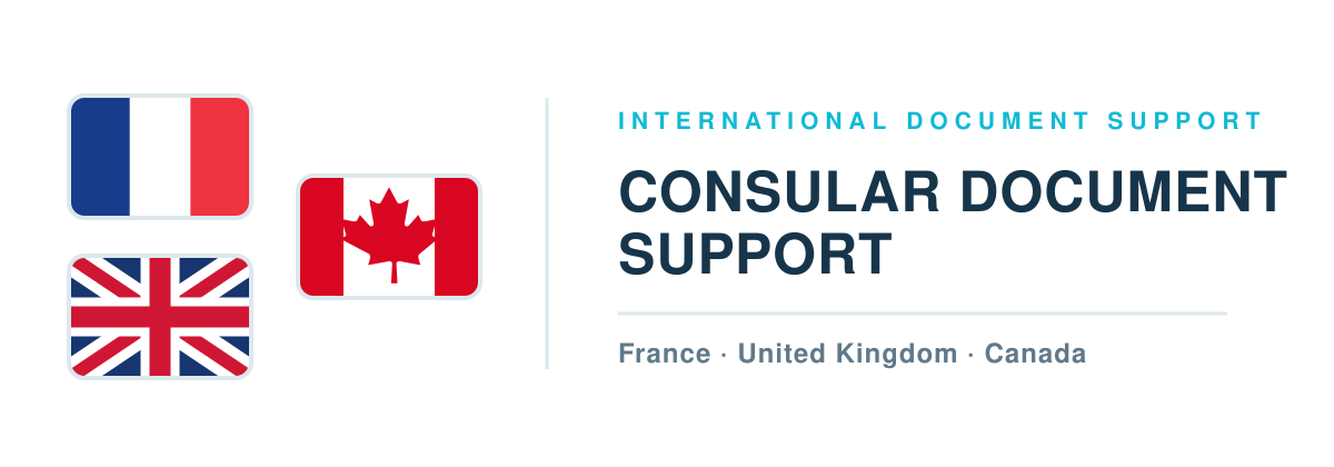 HI-COM consular document support for France, the United Kingdom and Canada