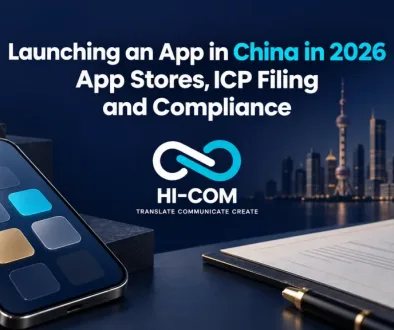 HI-COM guide to launching an app in China in 2026, covering app stores, ICP filing and compliance.