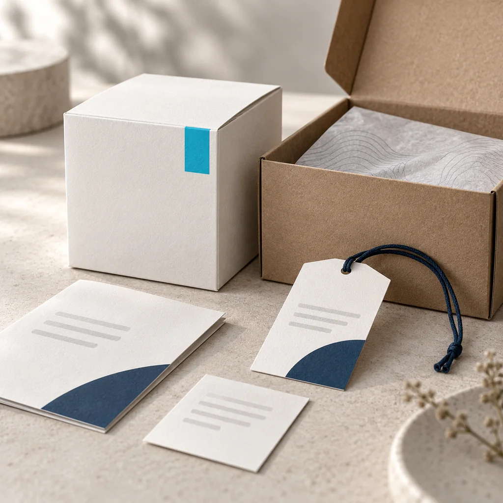 Packaging and retail print materials produced by HI-COM in China