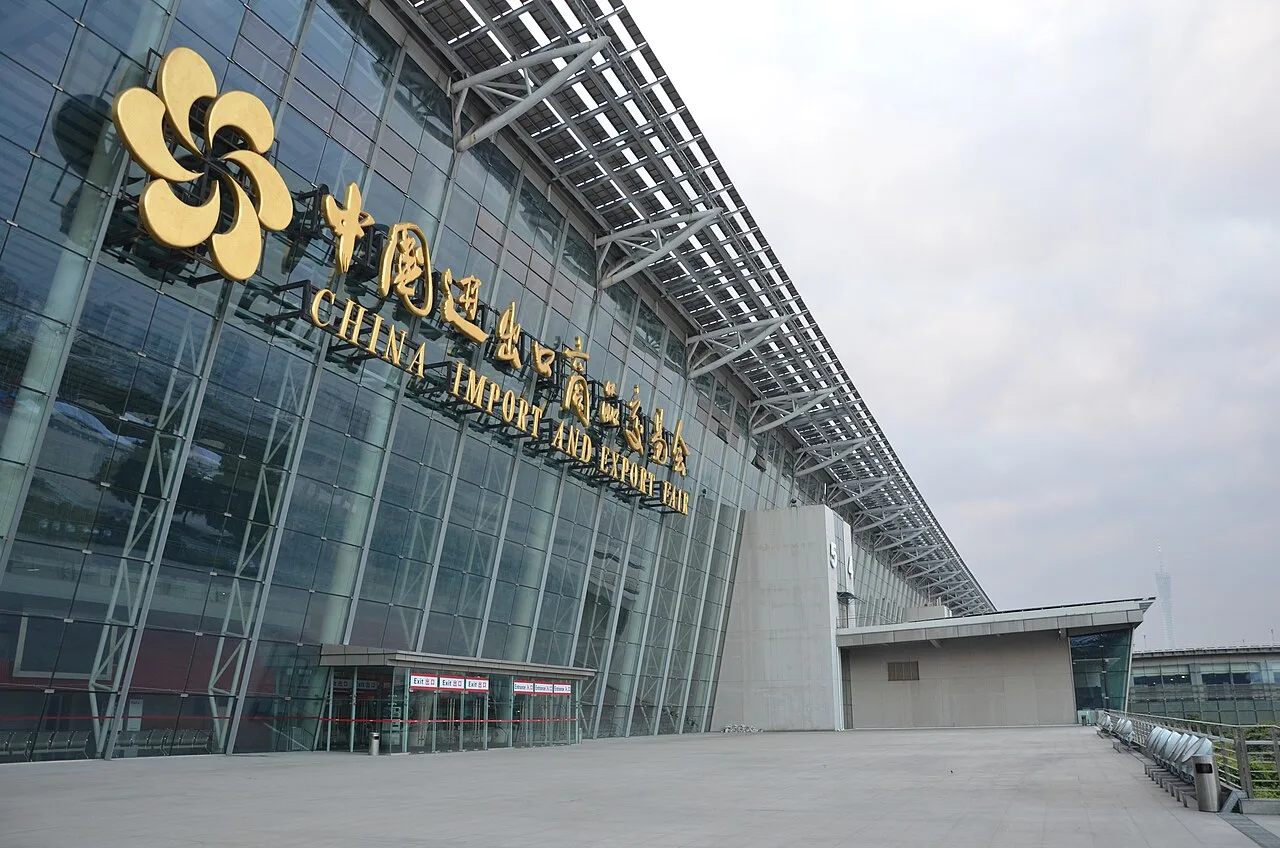 Exterior of the Canton Fair Complex in Guangzhou.